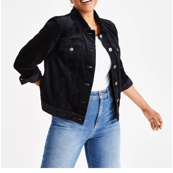 Style & Co. Jackets & Blazers - Women's STYLE&CO Corduroy Classic Long-Sleeve Jacket, Created for Macy's NWT